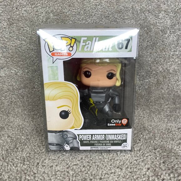 Funko Pop Fallout Power Armor (Unmasked) GameStop Exclusive W/Protective Case - Picture 1 of 8